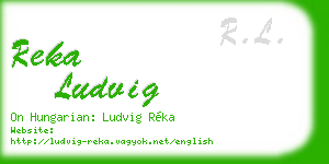 reka ludvig business card